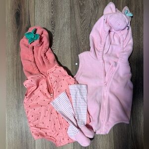 Piglet and strawberry costume size 6 months. So cute . Only used once .